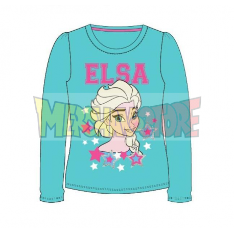 Camiseta manga larga niña Frozen - Elsa turquesa 5 años 110cm