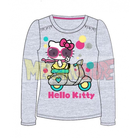 Camiseta manga larga Hello Kitty - Moto gris 4 años 104cm