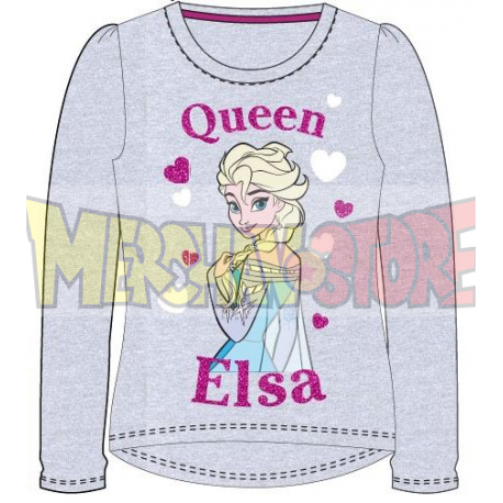 Camiseta niña Frozen Elsa Queen gris 9 años 134cm