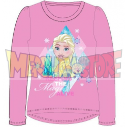 Camiseta manga larga niña Frozen - Keeping the magic alive rosa 4 años 104cm