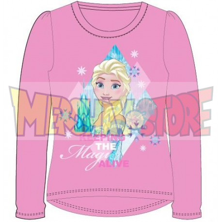 Camiseta manga larga niña Frozen - Keeping the magic alive rosa 7 años 122cm