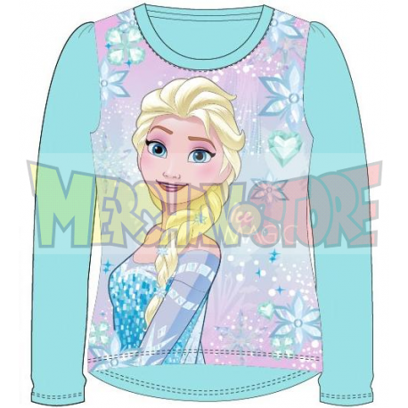 Camiseta manga larga niña Frozen - Ice magic celeste 8 años 128cm