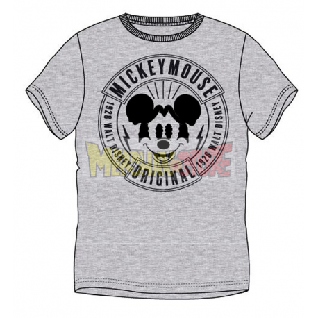 Camiseta adulto manga corta Mickey Mouse gris Talla M