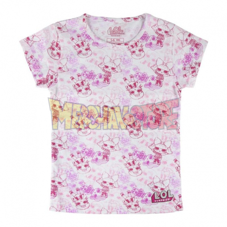 Camiseta niña manga corta LOL Surprise estampada rosa 6 años 116cm