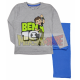 Pijama manga larga niño Ben 10 gris - azul 3 años 98cm