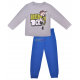 Pijama manga larga niño Ben 10 gris - azul 3 años 98cm