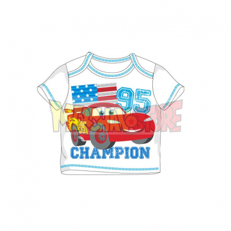 Camiseta de bebé Disney Cars - Champion blanca 6 meses - 68cm