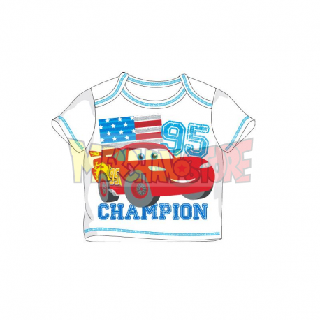 Camiseta de bebé Disney Cars - Champion blanca 12 meses - 80cm