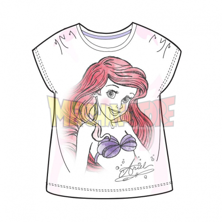 Camiseta serñora La Sirenita - Ariel blanca Talla M