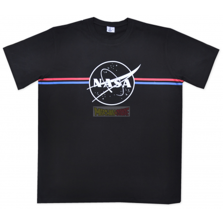 Camiseta adulto manga corta Nasa negra Talla XL