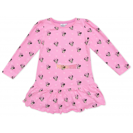 Vestido niña manga larga Minnie Mouse rosa 3 años 98cm