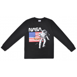 Camiseta niño manga larga Nasa negra 13 años 158cm