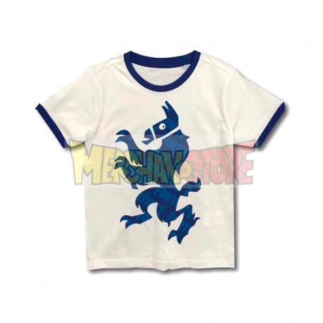 Camiseta niño manga corta Fortnite blanca - azul 14 años 164cm