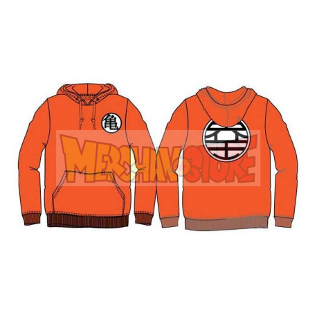 Sudadera con capucha adulto Dragon Ball - Kame House logo naranja Talla M