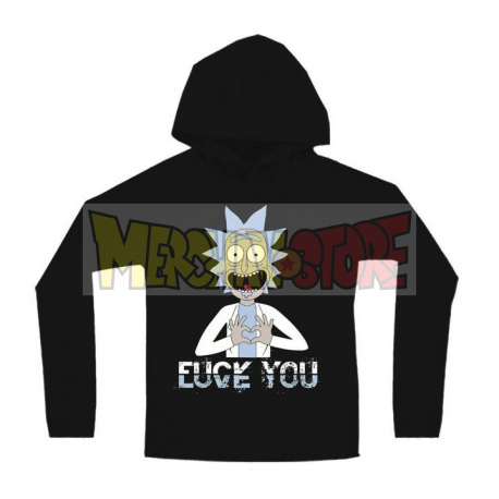 Sudadera con capucha adulto Rick and Morty negra Talla M