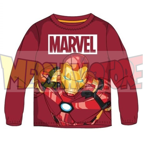 Camiseta niñoi manga larga Marvel Los Vengadores - Iron Man roja 7 años 122cm