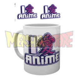 Taza cerámica I Love Anime 330ml