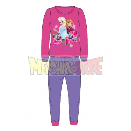 Pijama polar niña Disney - Frozen lila 3 años 98cm