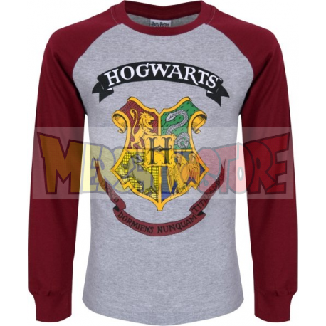 Camiseta niño manga larga Harry Potter gris - burdeos 11 años 146cm