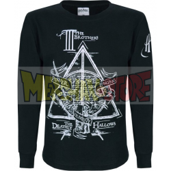 Camiseta niño manga larga Harry Potter negra 9 años 134cm