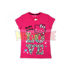 Camiseta manga corta Hello Kitty - Love rosa Talla L