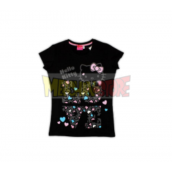Camiseta manga corta Hello Kitty - Love negra Talla L