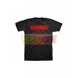 Camiseta manga corta adulto Rambo - First Blood negra Talla S