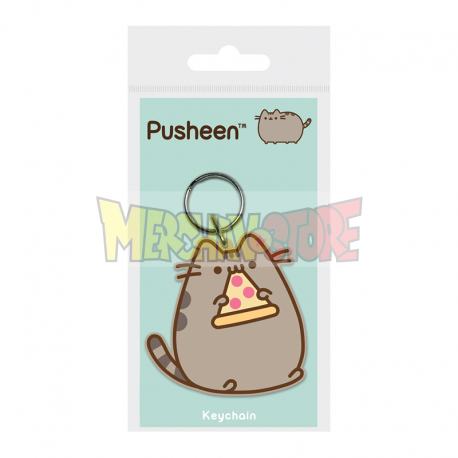 Llavero de goma Pusheen - Pizza