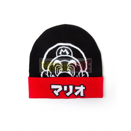 Gorro de invierno adulto Nintendo - Super Mario logo japonés