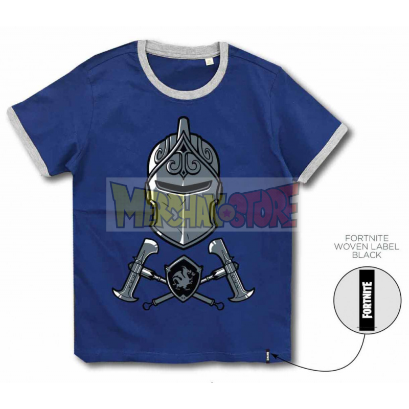 Camiseta niño manga Fortnite Caballero Oscuro azul 12 años 152cm