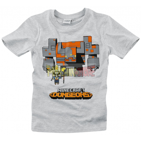 Camiseta niño manga corta Minecraft Dungeons 8 años 128cm