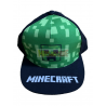 Gorra Minecraft pixel verde - negra 54cm