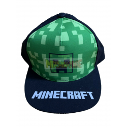 Gorra Minecraft pixel verde - negra 56cm