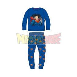 Pijama manga larga niño Superman azul 9 años - 134cm