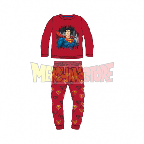 Pijama manga larga niño Superman rojo 5 años - 110cm