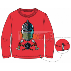 Camiseta niño manga larga Fortnite - Caballero Oscuro 10 años 140cm roja