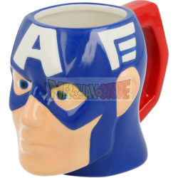 Taza cerámica 3D 420ML Capitán América cabeza 8412497909889