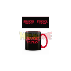 Taza cerámica Stranger Things - Logo negra 325ml