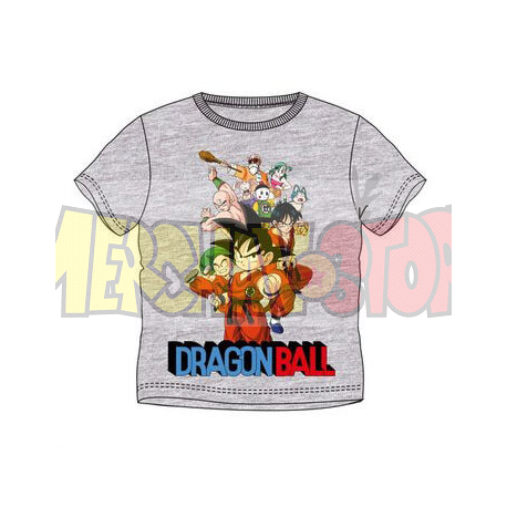 Camiseta niño Dragon Ball - Personajes gris 10 años 140cm