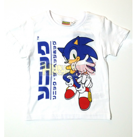Camiseta niño Sonic blanca 4 años 104cm
