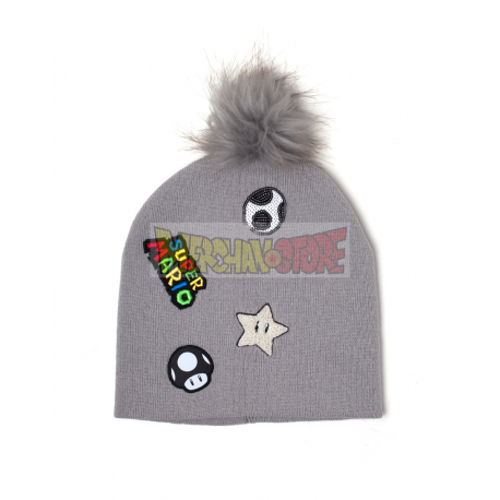 Gorro de invierno adulto Nintendo - Super Mario parches