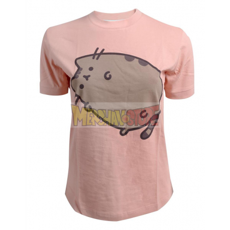 Camiseta adulto para chica Pusheen rosa Talla M