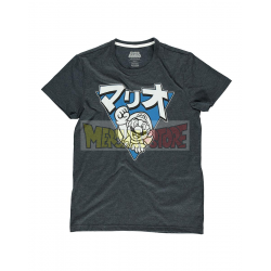 Camiseta adulto Nintendo - Super Mario triángulo con logo en japonés Talla L