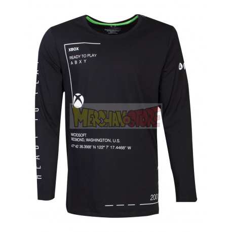 Camiseta adulto manga larga XBox - Ready to play Talla L