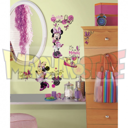 Vinilos adhesivos para pared Disney - Minnie Fashion victim con gemas