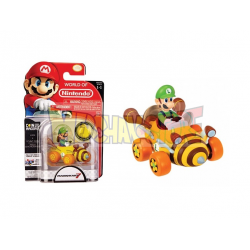 Figura Nintendo - Super Mario Racer Luigi 7cm con moneda