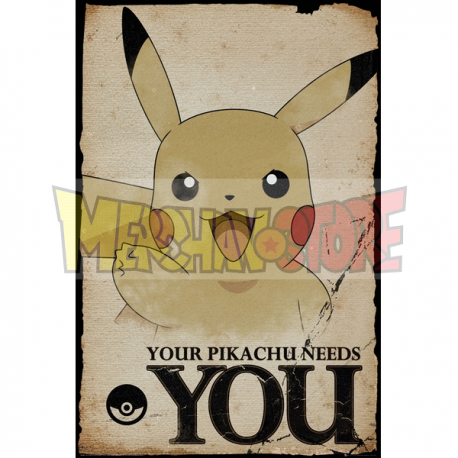Póster Pokémon - Your Pikachu Needs You 61x91.50cm