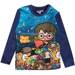 Camiseta niño Harry Potter manga larga 7 años 122cm azul marino