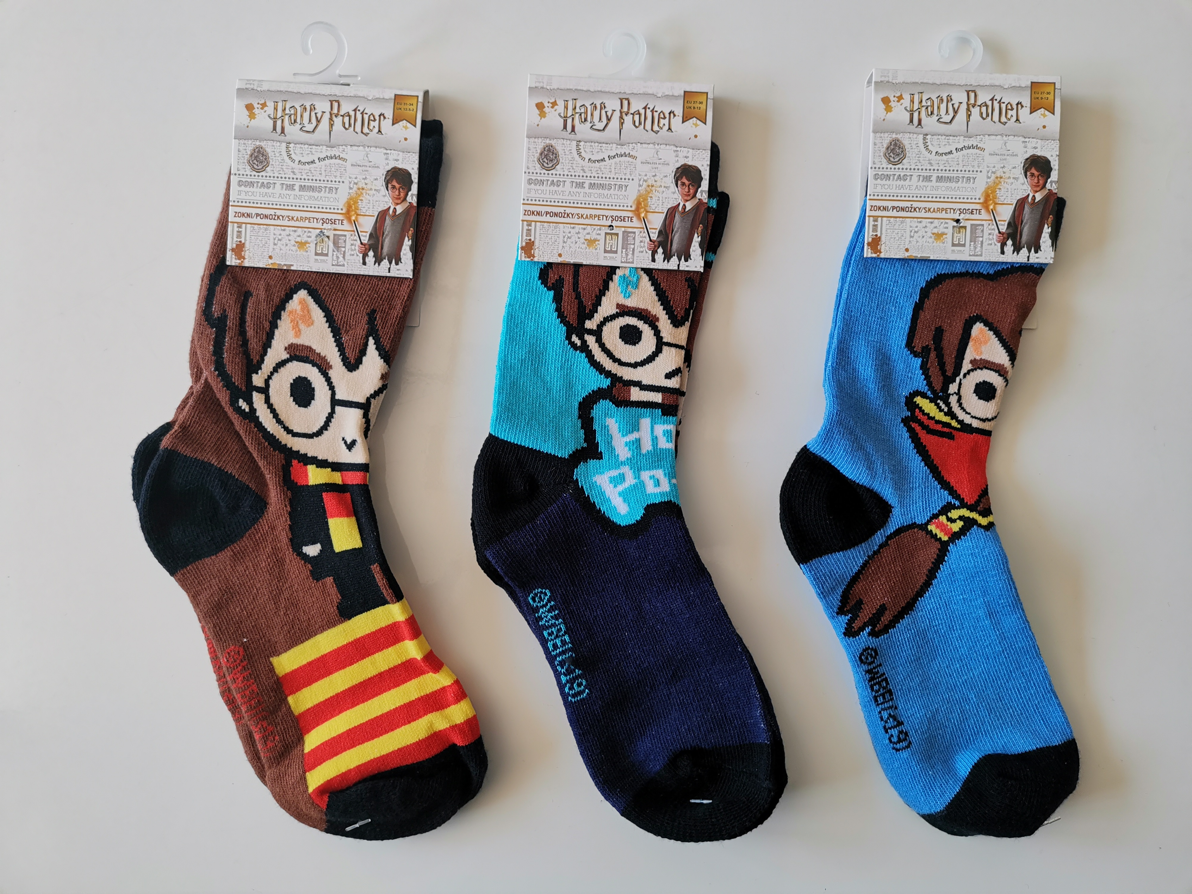 Pack de tres calcetines niño Harry Potter Talla 31-34