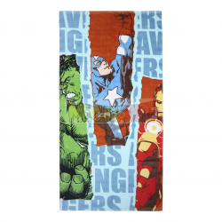 Toalla de algodón Marvel Avengers - Los Vengadores Hulk, Capitán América y Iron Man